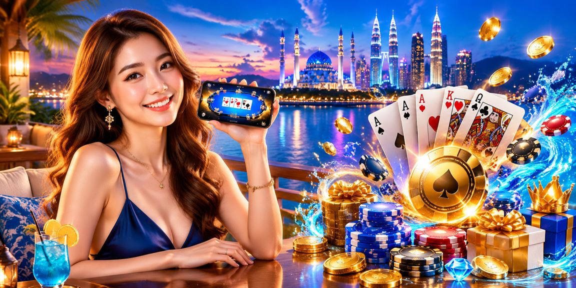 Permainan kad kasino poker dan Baccarat dalam suasana moden di Selangor
